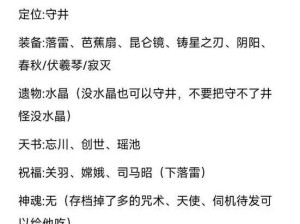 《安妮主c出装福星攻略》（掌握关键出装，成为安妮主c的福星）